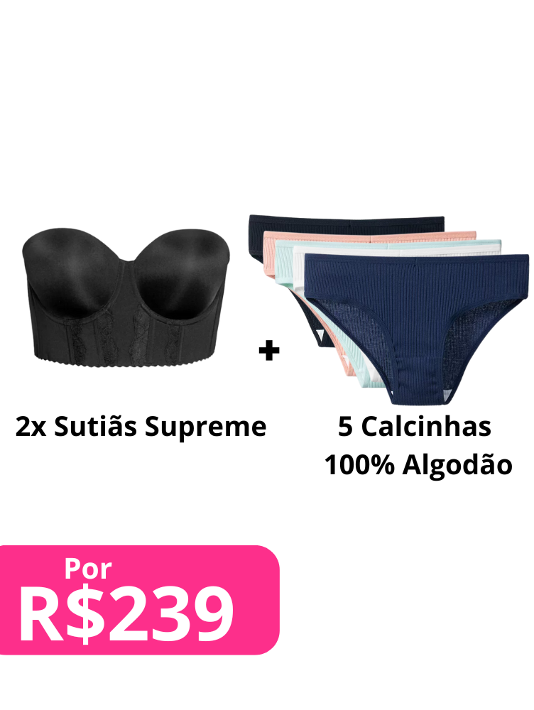 Oferta: 2 Sutiãs Supreme + 5 Calcinhas