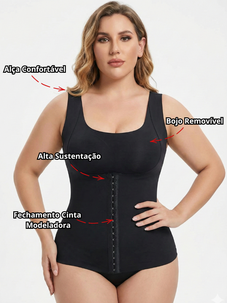 Liquidação: SUTIÃ 4 em 1 Longo - Melhor Postura - Realça e Sustenta - Modela a Cintura