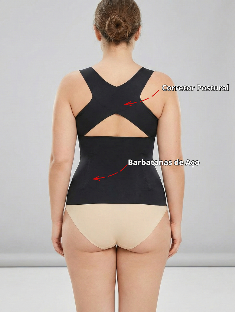 Liquidação: SUTIÃ 4 em 1 Longo - Melhor Postura - Realça e Sustenta - Modela a Cintura