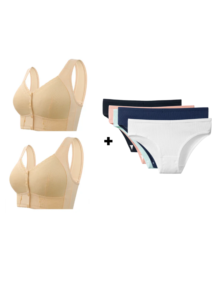 Oferta: 2 Sutiãs Rendados + 5 Calcinhas