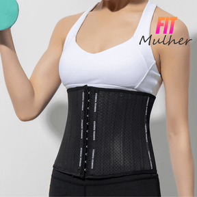 Cinta Modeladora Efeito Sauna -  FIT MULHER Modela Cintura, Queima Calorias, Barbatanas de Aço